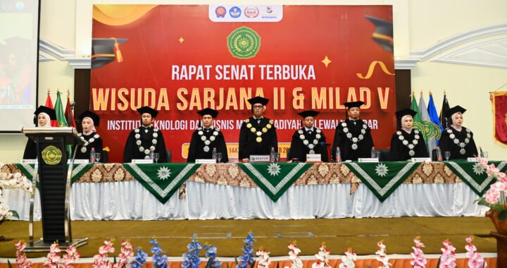 Wisuda II dan Milad V Institut Teknologi dan Bisnis Muhammadiyah Polewali Mandar Berlangsung Khidmat dan Penuh Makna